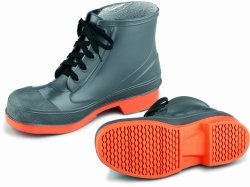 OnGuard 87981 Pvc nitrile Sureflex Men's Steel Toe Workshoe With Saftey-loc Outsole Grey orange Size 12