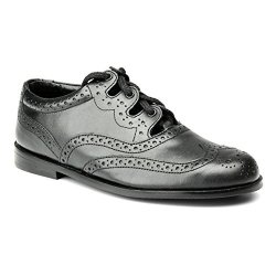 Ae Struthers - Thistle The Boys Brogue - Traditional Leather Ghillie Brogue With Rubber Sole