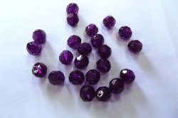 Beading & Jewellery Making Acrylic Beads Facetted Purple 8MM 30PC