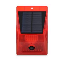 Wireless Outdoor Security Alarm Solar Power Flashing Warning Light