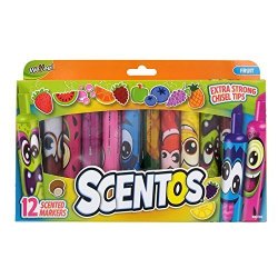 Scentos Fruit Scented Markers Chisel Tip Assorted Colors Pack Of 12 40641