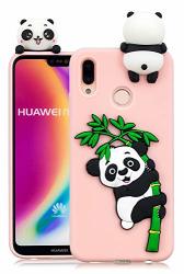Huawei P20 Lite Panda Case 3D Cartoon Cute Animal Phone Cover For Huawei P20 Lite Silicone Rubber Cases Girls Pink