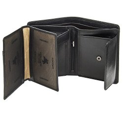 Visconti Tuscany 44 Secure Rfid Blocking Genuine Leather Wallet Black