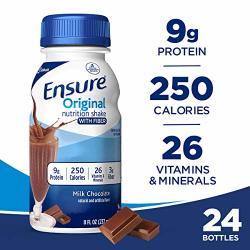 Ensure Original Nutrition Shake With Fiber 9G High-quality Protein Meal Replacement Shakes Chocolate 8 Fl Oz 24 Count