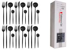 24 Piece Stainless Steel Flatware Set In Christmas Gift Box - Silver