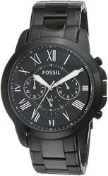Fossil Men's FS4832 Grant Analog Display Analog Quartz Black Watch