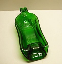 GREEN Upcycled Tanqueray Gin Bottle Shallow Bowl