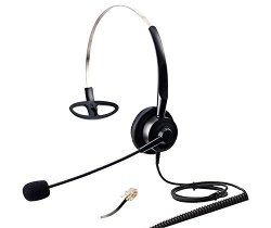 Audicom H200STAC Corded Office Telephone Rj Headset With Flexible Noise Canceling MIC For Aastra Shoretel Cisco E20 Polycom 335 VVX400 Digium D40 D70 Altigen