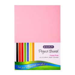 Marlin Project Boards A4 160GSM 100'S Pastel Pink