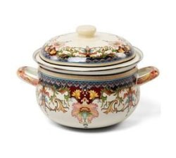 Agate Enamel Classic Flowers Stockpot Stew Pot Casserole 20 Cm