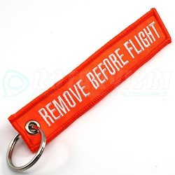 Remove Before Flight Keychain - Red/White 1pc by Rotary13B1
