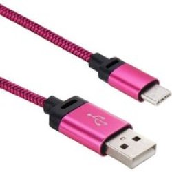 Tuff-Luv USB 3.1 Type-c To USB 2.0 Charge Cable - Pink