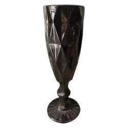 Crystale Champagne Glasses For Table Decor - 6 Pieces - Black