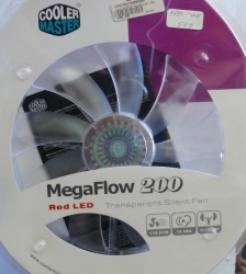 Fan Mega Flow Red Led 200mm