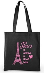 DM Paris Theme Party Supplies Eiffel Tower Theme Tote Bag Set Of 6 By The French Concept