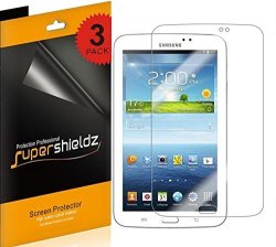3-PACK Supershieldz- High Definition Clear Screen Protector For Samsung Galaxy Tab 3 7.0 7 Inch + Lifetime Replacements Warranty - 3-PACK Retail Packaging