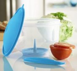 Tupperware Crisp-it With Spike 2.5l Full Blue With Corer