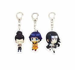 Ino Set of 3 Naruto Anime Acrylic Keychain Chouji Akimichi Shikamaru Nara