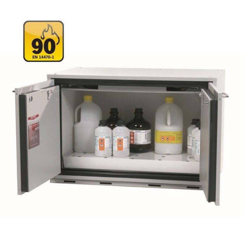 Flammable Solvent Safety Storage Cabinet Ub-line Under Bench Double Door 110.2 X 57.4 X 60 Cm IASE30443-1