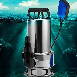 Submersible Water Pump Sump With Float Switch Portable Clean dirty 1.5HP Stainless