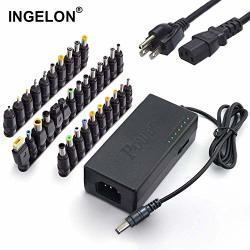 Ingelon 34PCS Laptop Charger 96W Ac Power Adapter 12V-24V Replacement Charger Universal Adapters With Us Power Cord For Acer Asus Toshiba Dell Lenovo Ibm