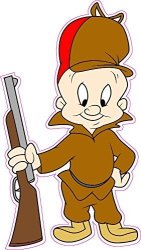 Elmer Fudd Decal 5" Free Shipping In The United States