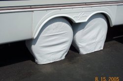 Pair Storage Vinyl Tire Covers 18 - 22 Diameter Tires Polar White For Rv Trailers Camper Fits 9 12 Rim Sizes Like 4 X12 4.8X12 6.00X9 6.90X9