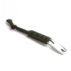 Gracefulvara Outdoor Edc Tool MINI Crank Crowbar Pocket Pry Bar Keychain Survival Scraper Opener Army Green