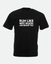 JuiceBubble White Walkers Mens Black T-Shirt