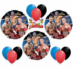 Wwe Birthday Party Supplies Balloon Decoration John Cena Ray Mysterio Cm Punk Bundle