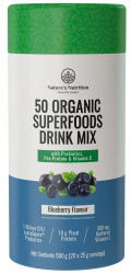 Nature's Nutrition 50 Organic Superfoods Mix - Blueberry