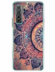 Compatible With Huawei P40 Lite 5G Case Transparent Marble Pattern Cover