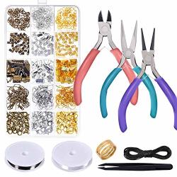 Anezus Jewelry Repair Kit With Jewelry Pliers Jewelry Making Tools Beading String And Jewelry Making Supplies For Jewelry Repair Jewelry Making And Beading