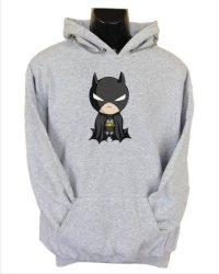 Baby Batman Mens Hoodie Grey XL