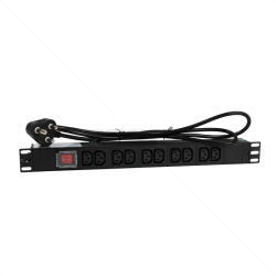 Pdu 19" 1U 10 Way 10A Iec Outlet With On off Switch