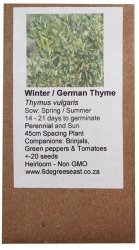 Heirloom Herb Seeds - Thyme - Winter Thyme