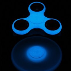 Blue Luminous Edc Hand Spinner Fidget Spiral Focus Reduce Stress Tool Hybrid Ceramic