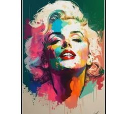 Canvas Wall Art - Premium - Marilyn Monroe Abstract Acrylic Painting Full Im - B1539