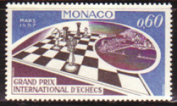 Monaco 1967 Grand Prix International Chess Unmounted Mint 667 Complete Set
