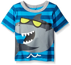 Gerber Graduates Baby Boys' Short Sleeve T-shirt With Raised 3-d Back Applique Size: 12 Months Color: Shark