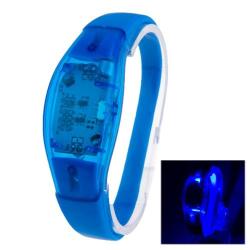 Fashion Sound Activated LED Silicone Bracelet Blue