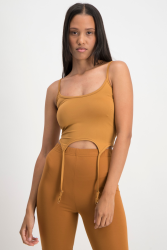 Gabby Strappy Tank Top - Brown Sugar - S