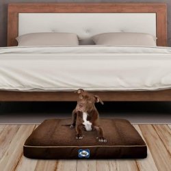 Sealy Cushy Comfy Dog Bed Sherpa Autumn Brown Medium