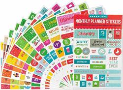 Essentials Month By Month Planner Stickers Set Of 475 Stickers - Paperback By Inc. Peter Pauper Press