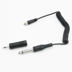Rf-603 Screwlock Pc Sync Cable 6.35mm + 3.5mm Adapter