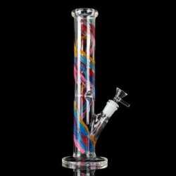 SMOKE H-ookah Water Glass B-ong Joint T-obacco Pipe Glassware 30CM