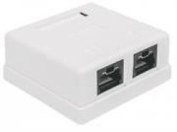 Intellinet Locking CAT6 Utp Mount Box - 2 Port Utp Mount Box Locking Function White Retail Box No Warranty