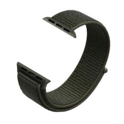 Dark Olive 38MM Soft Nylon Band With Hook And Loop Fastener For Apple Watch