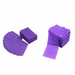 Bonarty 20 Pcs Purple Disposable Bed Sheets For Massage Facial Beauty Body Waxing Spa Massage Non-woven Bed Pads Mats - 75 X 175 Cm