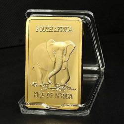 South Africa Kruger Gold Plated Coin Elephant Gold Nugget Cherish Wildlife Commemorative Coin African Gold Bar Substitutes For Exquisite Handicraft Currencies